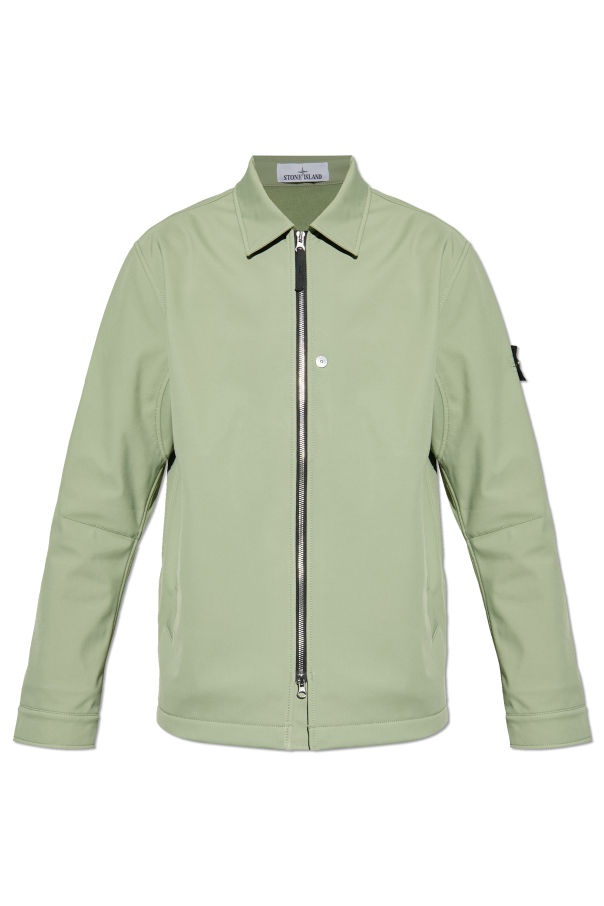 ジャケット・アウター STONE ISLAND COAT w/ Gold&Silver Badges STONE ISLAND Logo-Appliquéd Micro Twill Jacket for Men | MR